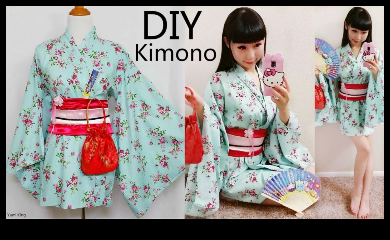 Japon Kimono'sundan Esinlenen Kendin Yap Giyim ve Aksesuarlar